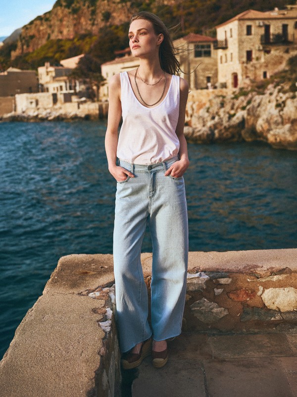 Zoe Cropped Woman Pant-High Rise Flare Cropped