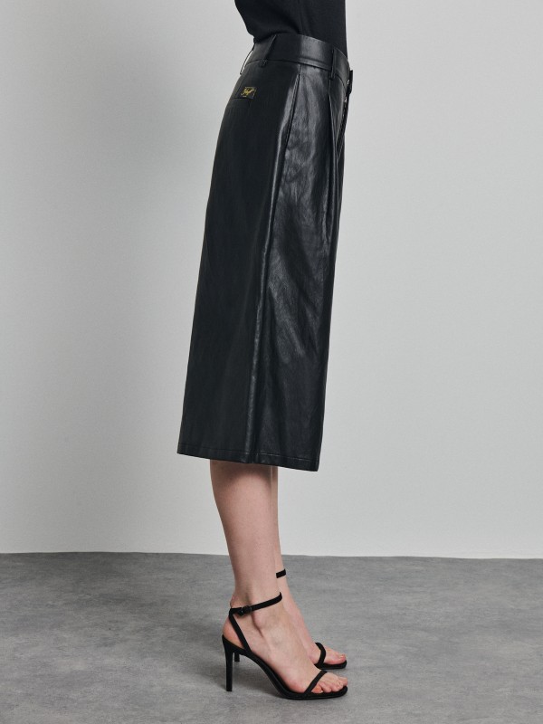 Dora Woman Cropped Eco Leather Pant