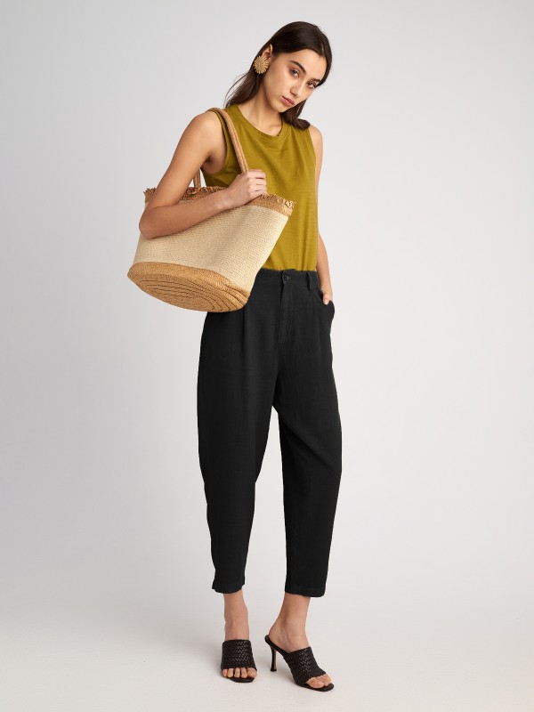 Olivia Pant 55%Linen/45%Viscose