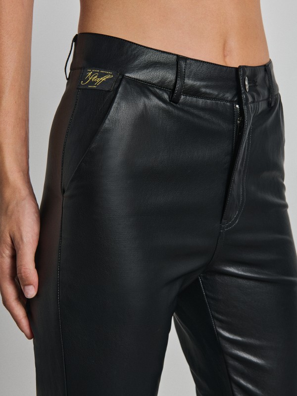 Ronda Woman Kick Flare  Eco Leather Pant 