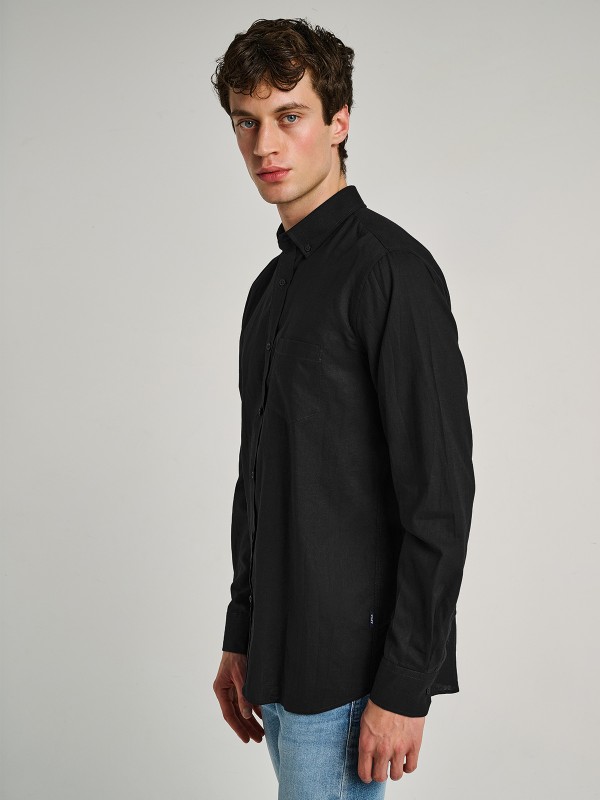 Hummel Man Linen Shirt Longsleeve 