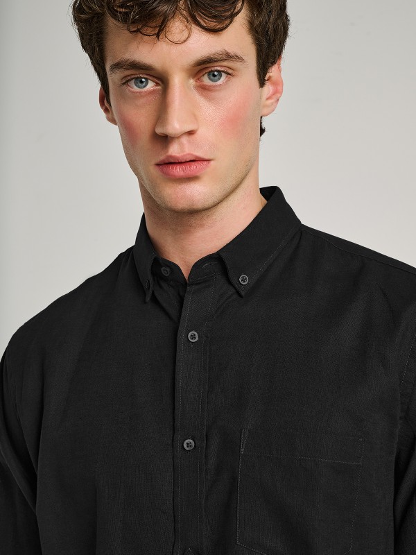 Hummel Man Linen Shirt Longsleeve 