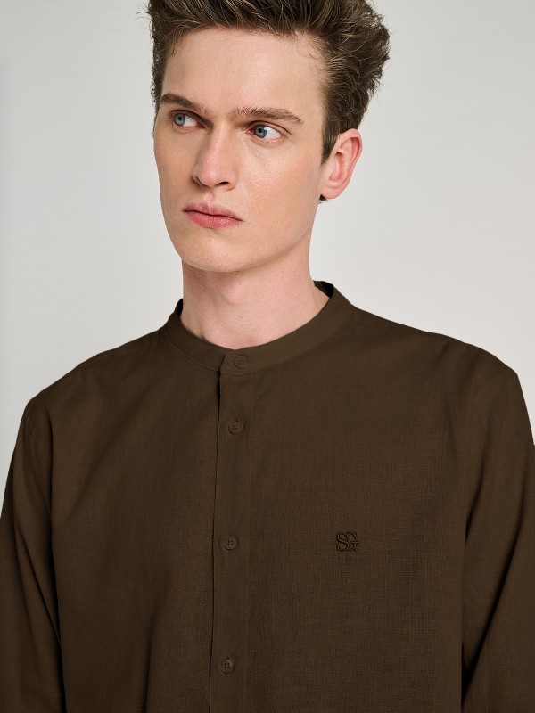 Diver Man Shirt Mao Collar