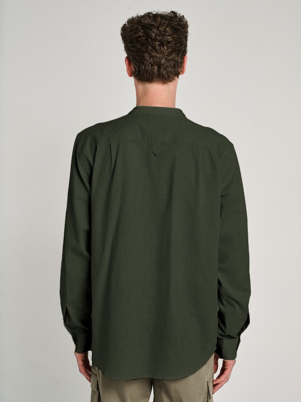 Diver Man Shirt Mao Collar