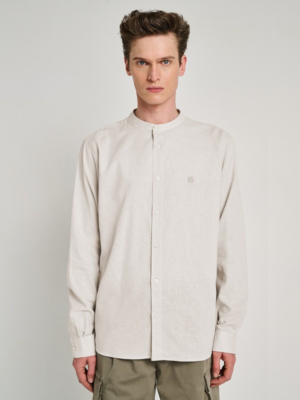 Diver Man Shirt Mao Collar