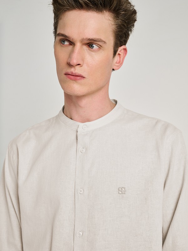 Diver Man Shirt Mao Collar