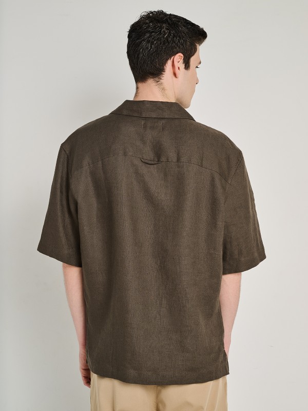 Ron Man Shirt Linen Short Sleeve
