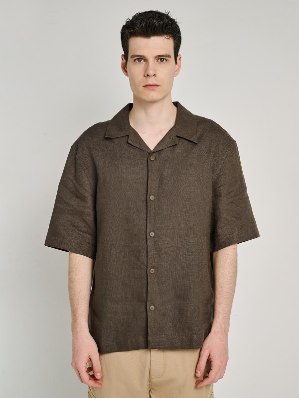 Ron Man Shirt Linen Short Sleeve