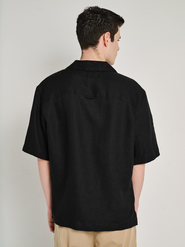 Ron Man Shirt Linen Short Sleeve