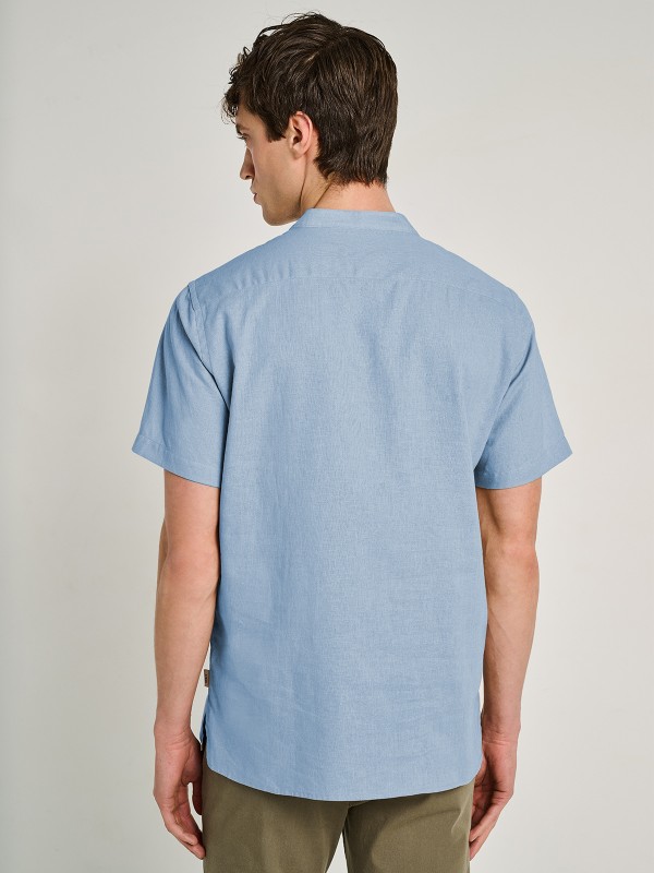Trevor 1 Man Shirt Mao Collar