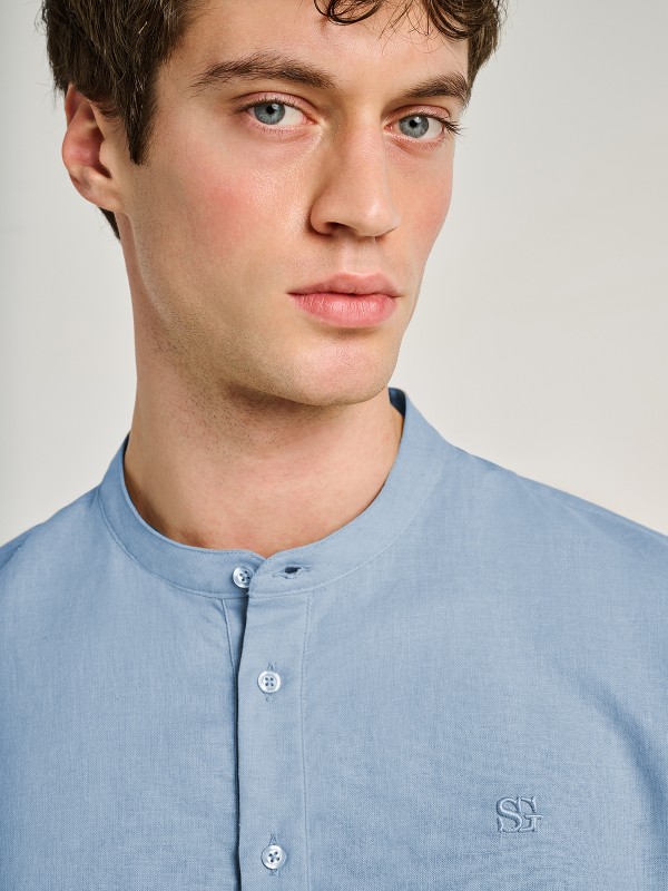 Trevor 1 Man Shirt Mao Collar