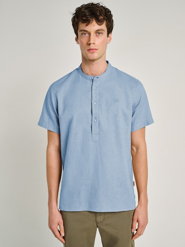 Trevor 1 Man Shirt Mao Collar
