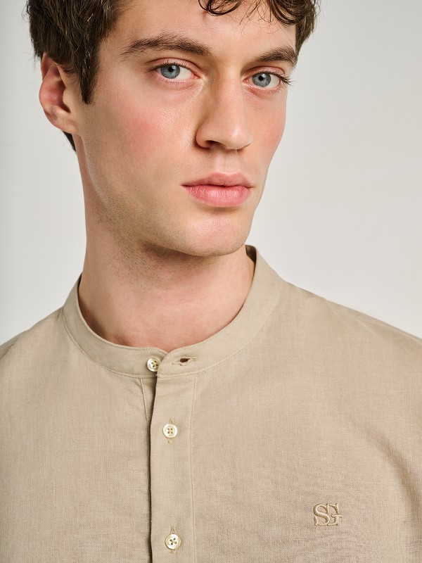 Trevor 1 Man Shirt Mao Collar