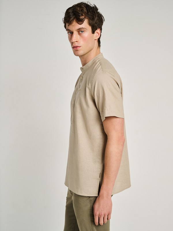 Trevor 1 Man Shirt Mao Collar