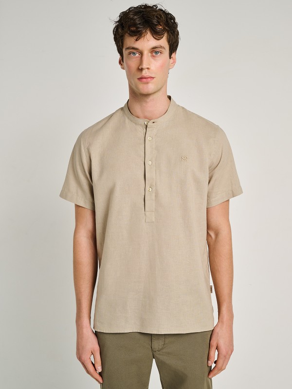 Trevor 1 Man Shirt Mao Collar