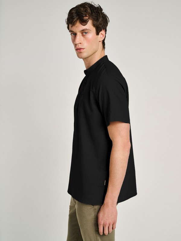 Trevor 1 Man Shirt Mao Collar