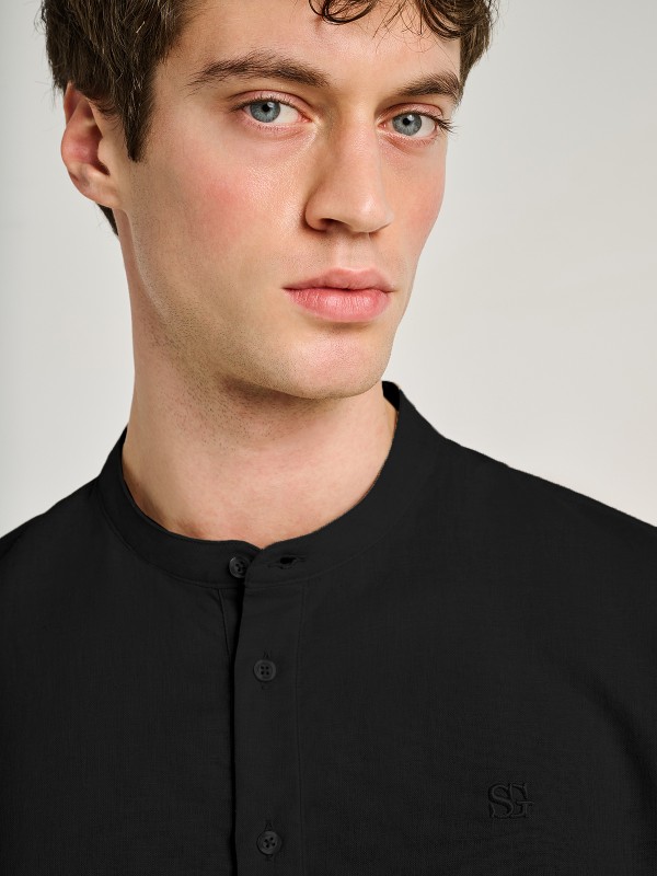 Trevor 1 Man Shirt Mao Collar