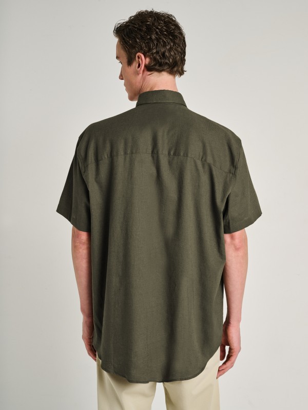 Grant Man Shirt Linen Short Sleeve