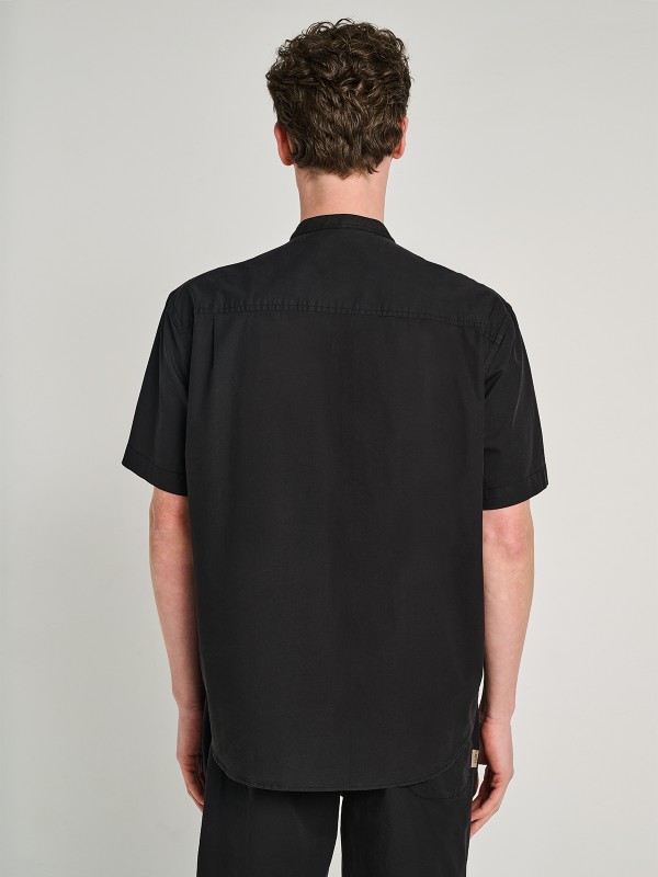 Led Man Shirt Mao Collar Short Sleeve