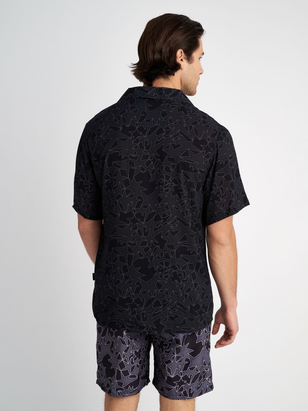 Man Shirt Henry Short Sleeve