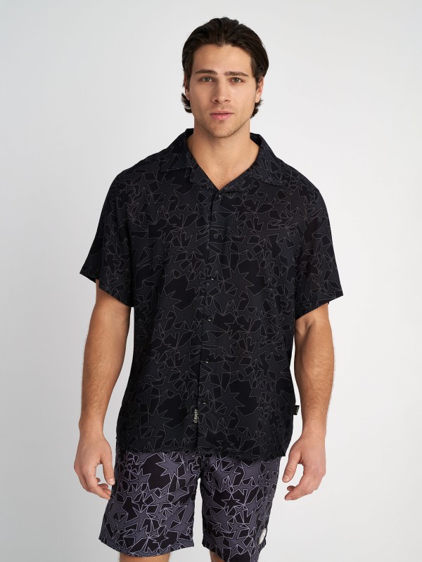 Man Shirt Henry Short Sleeve