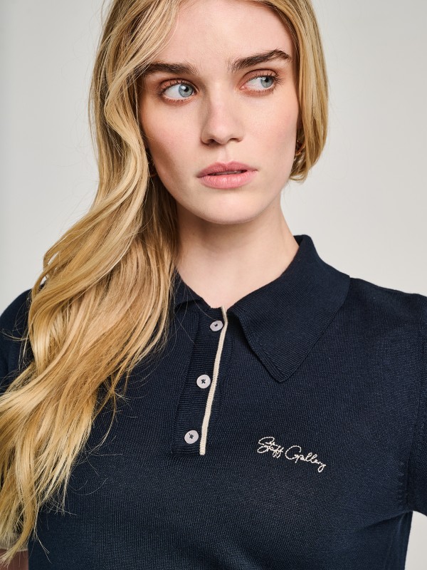 Κendra Polo Short Sleeve Knit