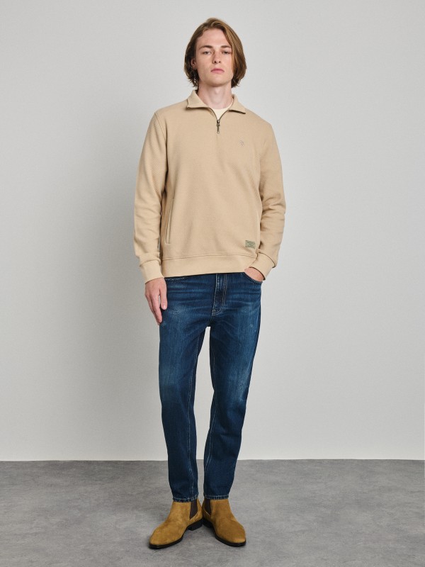 Nerdom Man Half Zip Sweatshirt