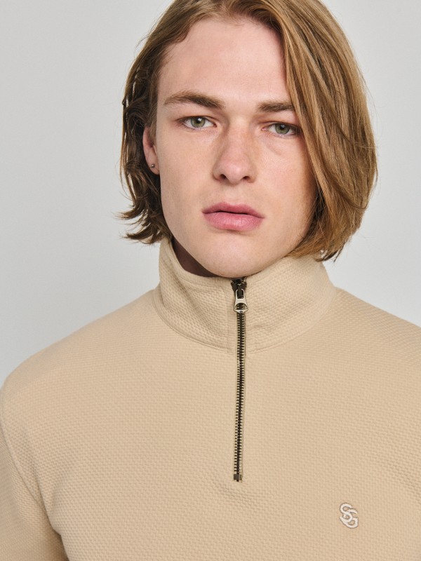 Nerdom Man Half Zip Sweatshirt