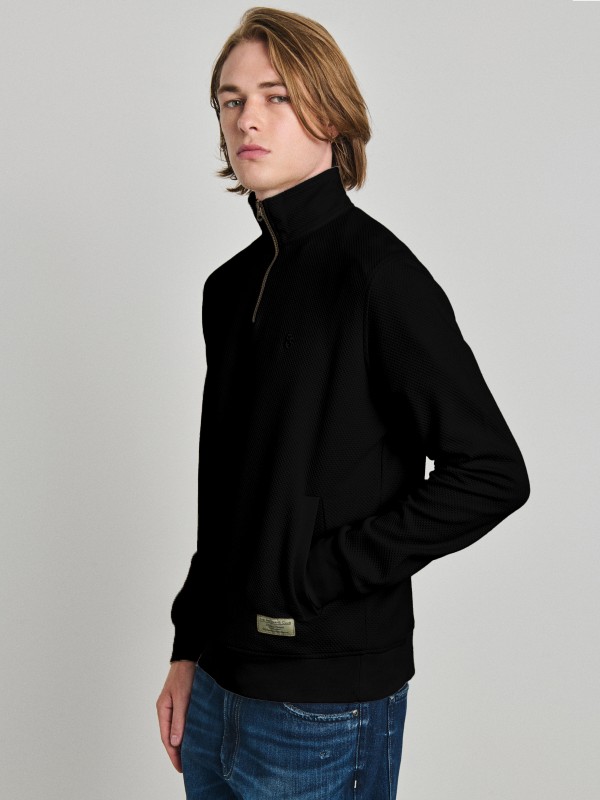 Nerdom Man Half Zip Sweatshirt