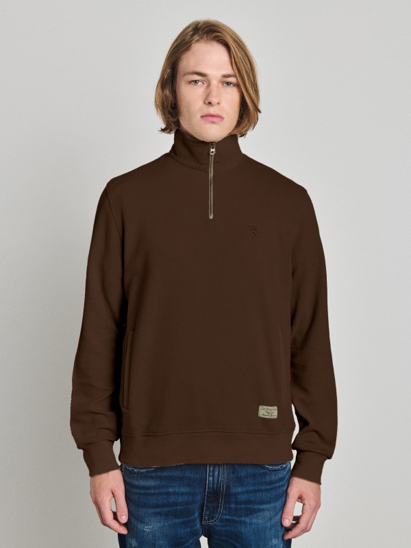 Nerdom Man Half Zip Sweatshirt