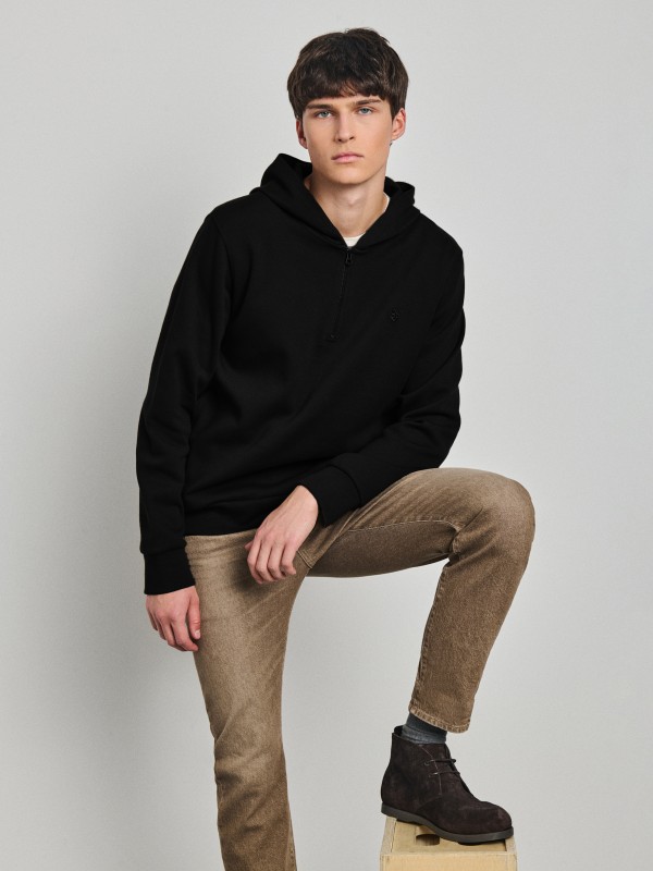 Monk Man Hoodie Half Zip