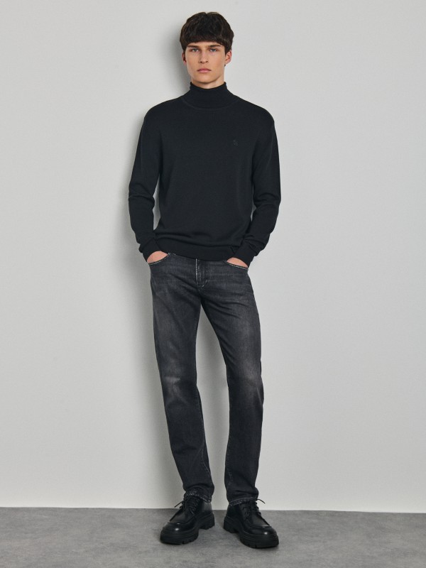 Ethan Ανδρική  Πλεκτή Μπλούζα Mockneck