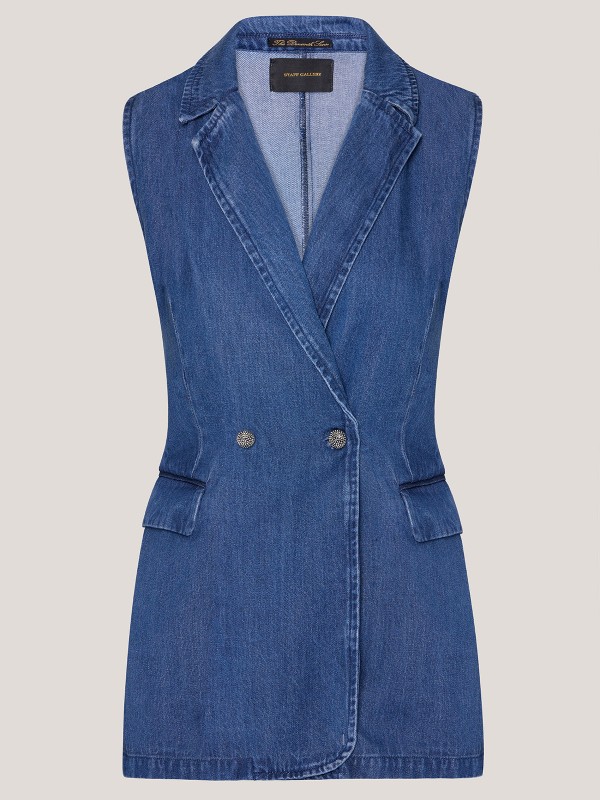 Sofi Denim Long Vest 