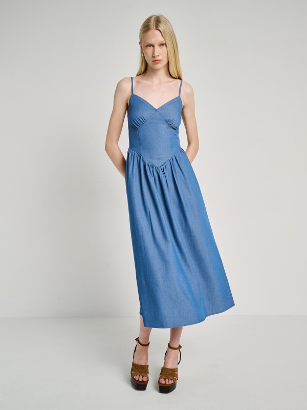 Iro Denim Long Dress