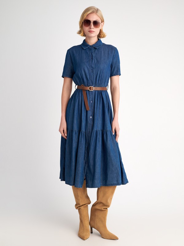Zeta Denim Tencel Dress
