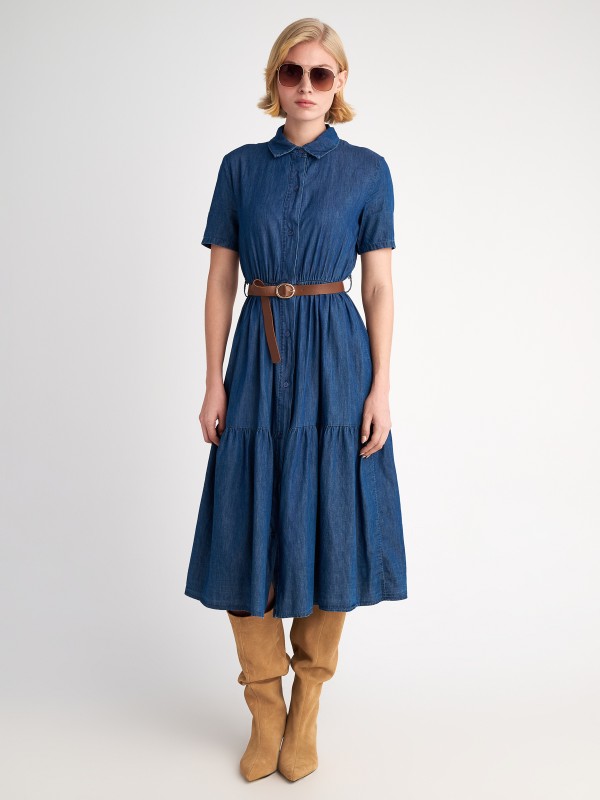 Zeta Denim Tencel Dress